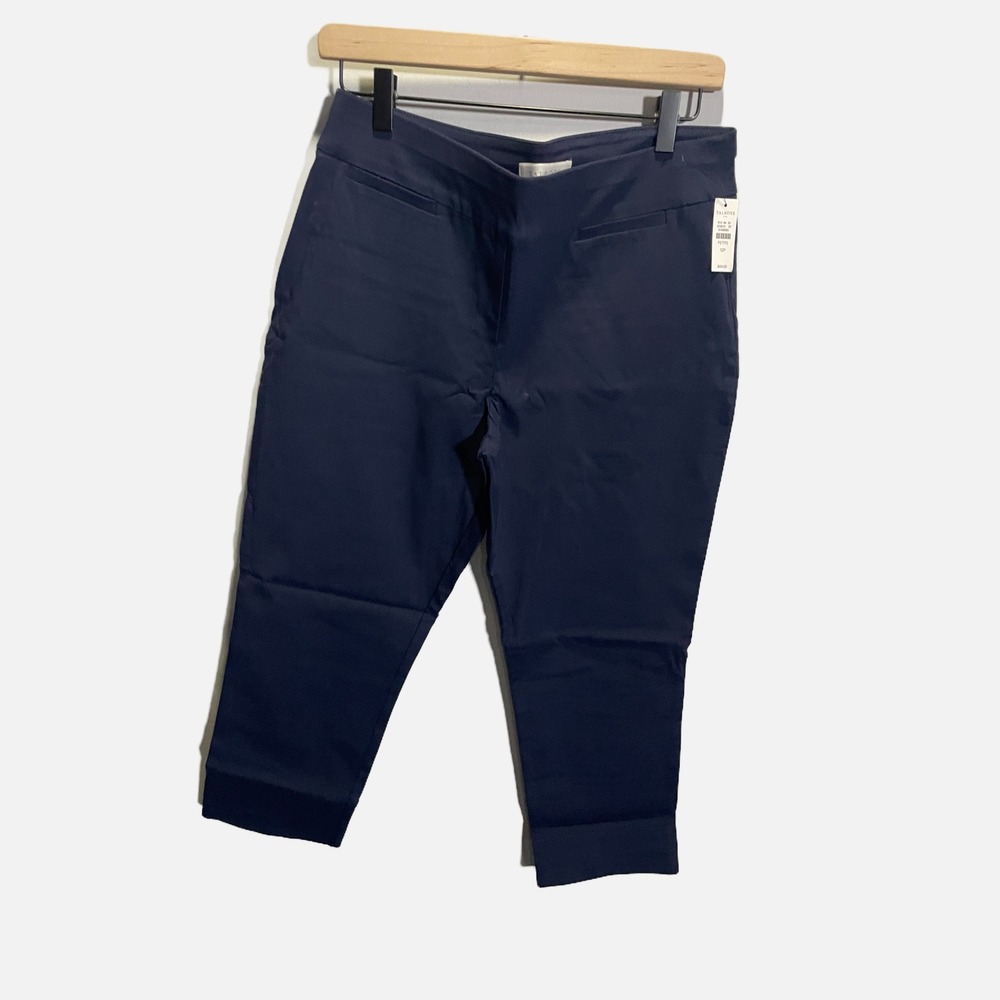 Talbots Navy Cropped Ankle Pants - Picture 2 of 4